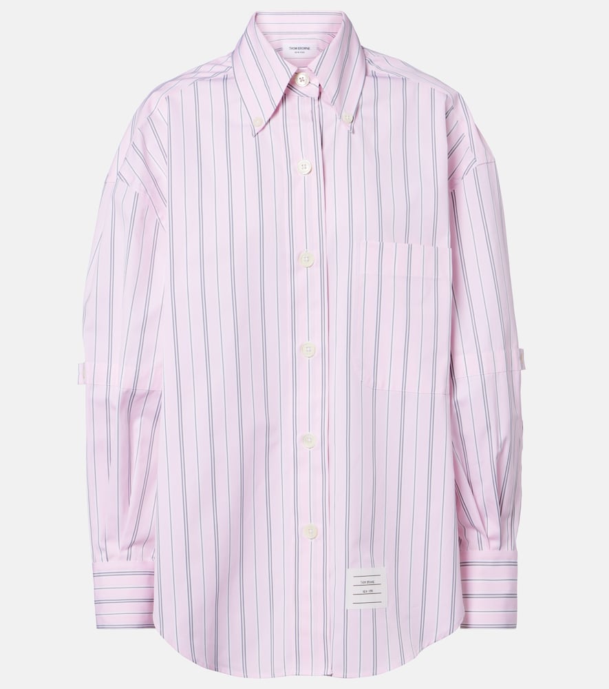 Camicia in popeline di cotone a righe