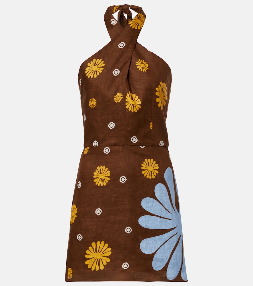Cala de la Cruz Venta halterneck floral minidress | Thumbnail 6