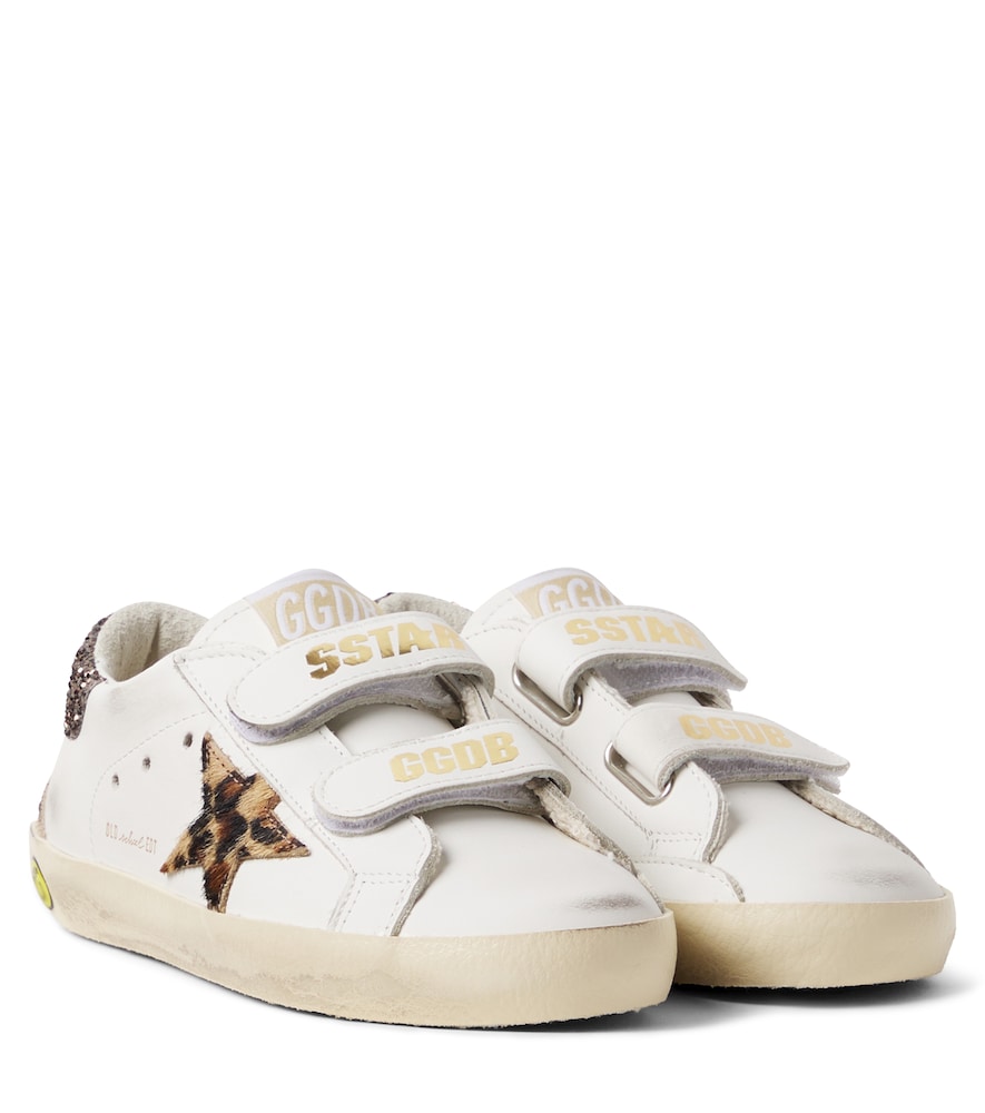 Sneakers Old School in pelle con glitter