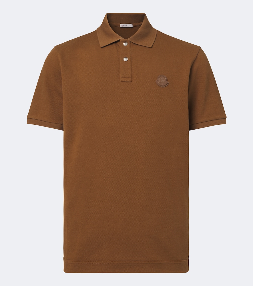 Moncler Polo en coton piqu et cuir 350 €