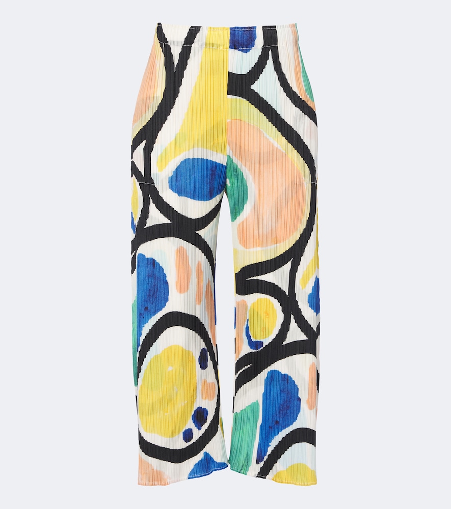 Pleats Please Issey Miyake Pantalon ample Roll à imprimé