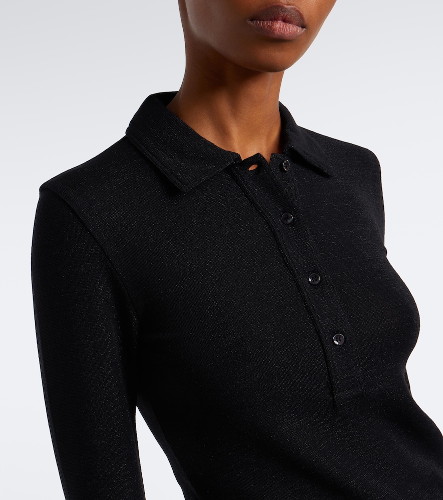 Wool-Blend Polo Sweater
