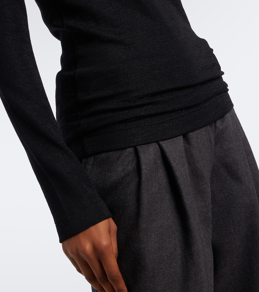 Wool-Blend Polo Sweater