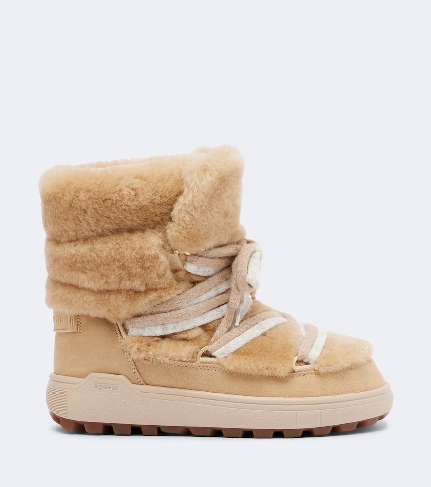 Chamonix Shearling And Suede Snow Boots