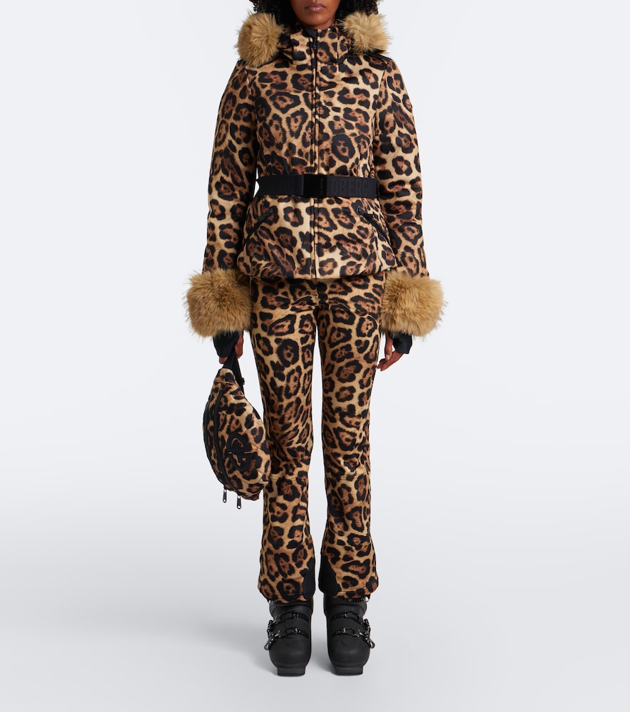 Jagger Belted Leopard-Print Ski Jacket