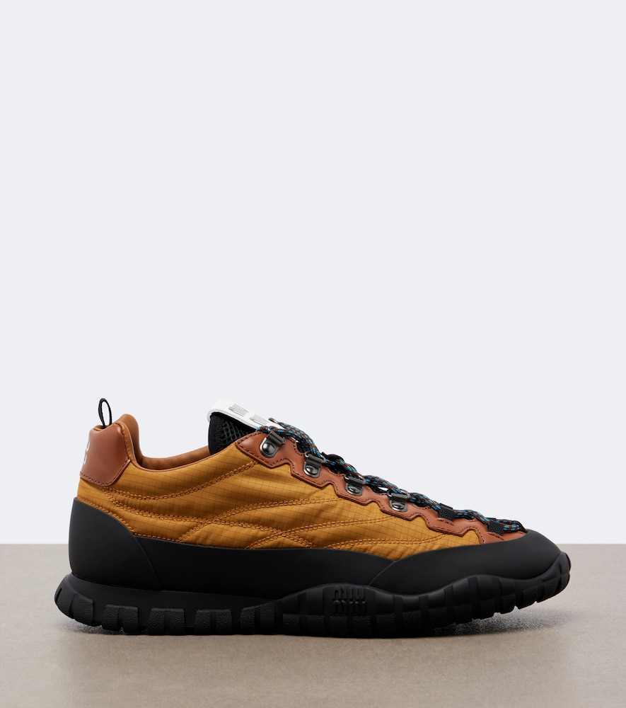 Leather-Trimmed Sneakers