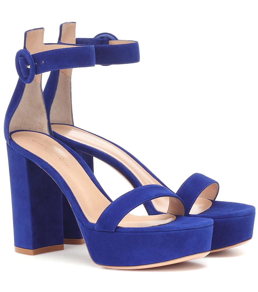 Click to view more detailed imagery on our partner's website Gianvito Rossi Platform Ankle-strap Sandals In Blue