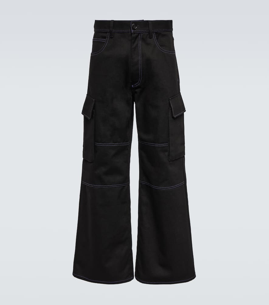 Marni Wide-leg cotton gabardine cargo pants