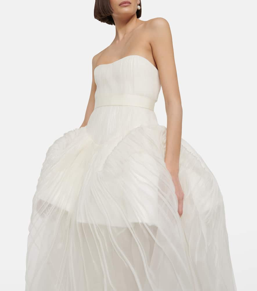 Shop Danielle Frankel Bridal Emory Silk Organza Gown In Pearl