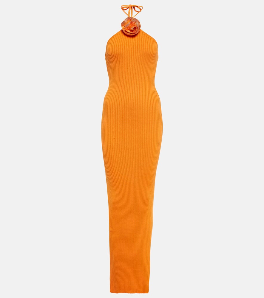 Giuseppe di Morabito Crystal-embellished halterneck maxi dress