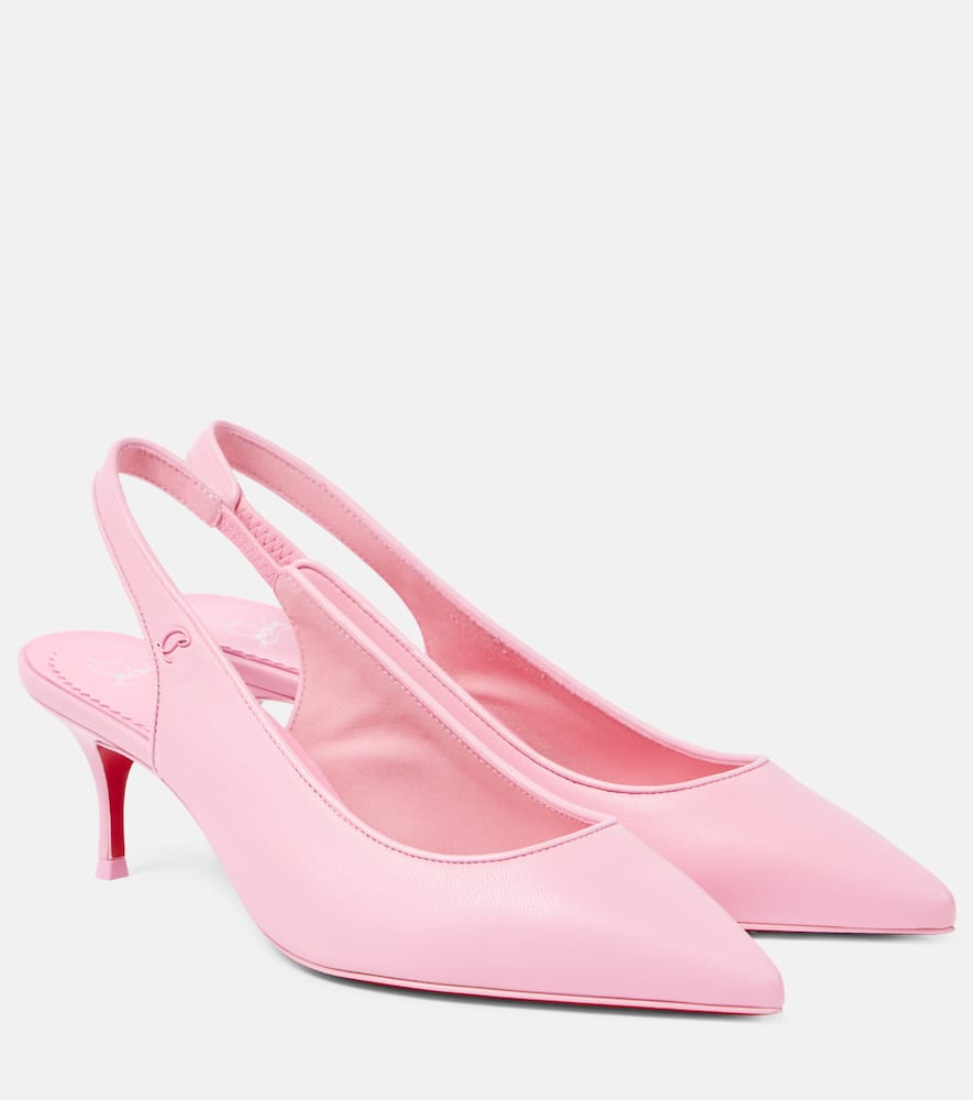 Sporty Kate 55 leather slingback pumps