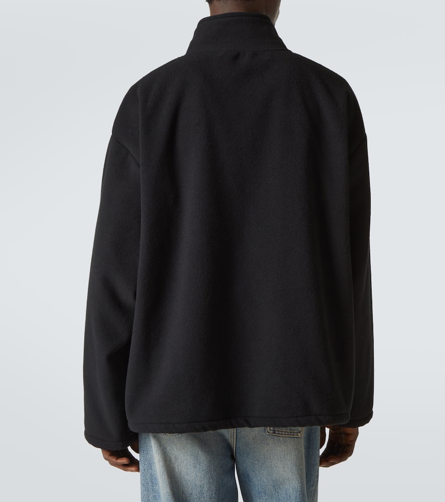 Miu Miu Sweatshirt Aus Fleece In Schwarz