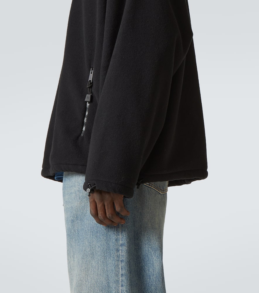 Miu Miu Sweatshirt Aus Fleece In Schwarz