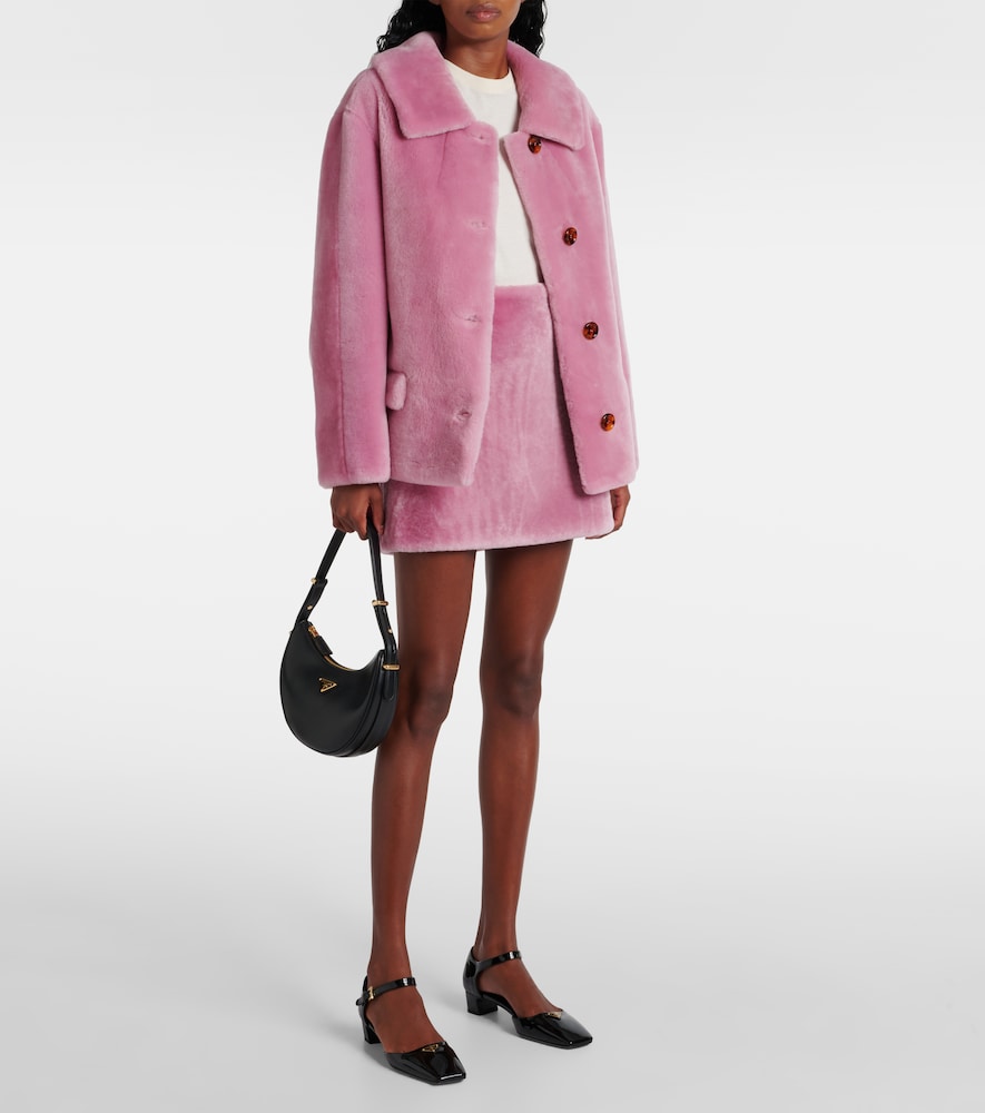 Prada Shearling miniskirt