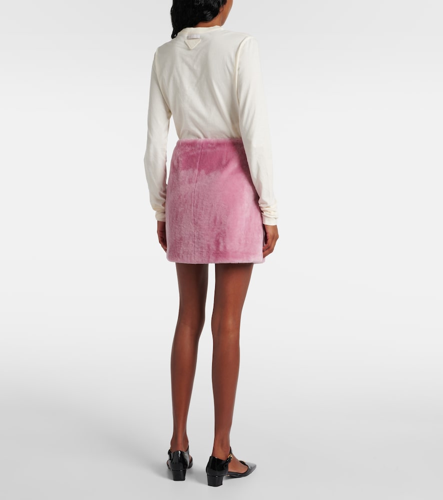  Prada Prada Shearling Miniskirt 