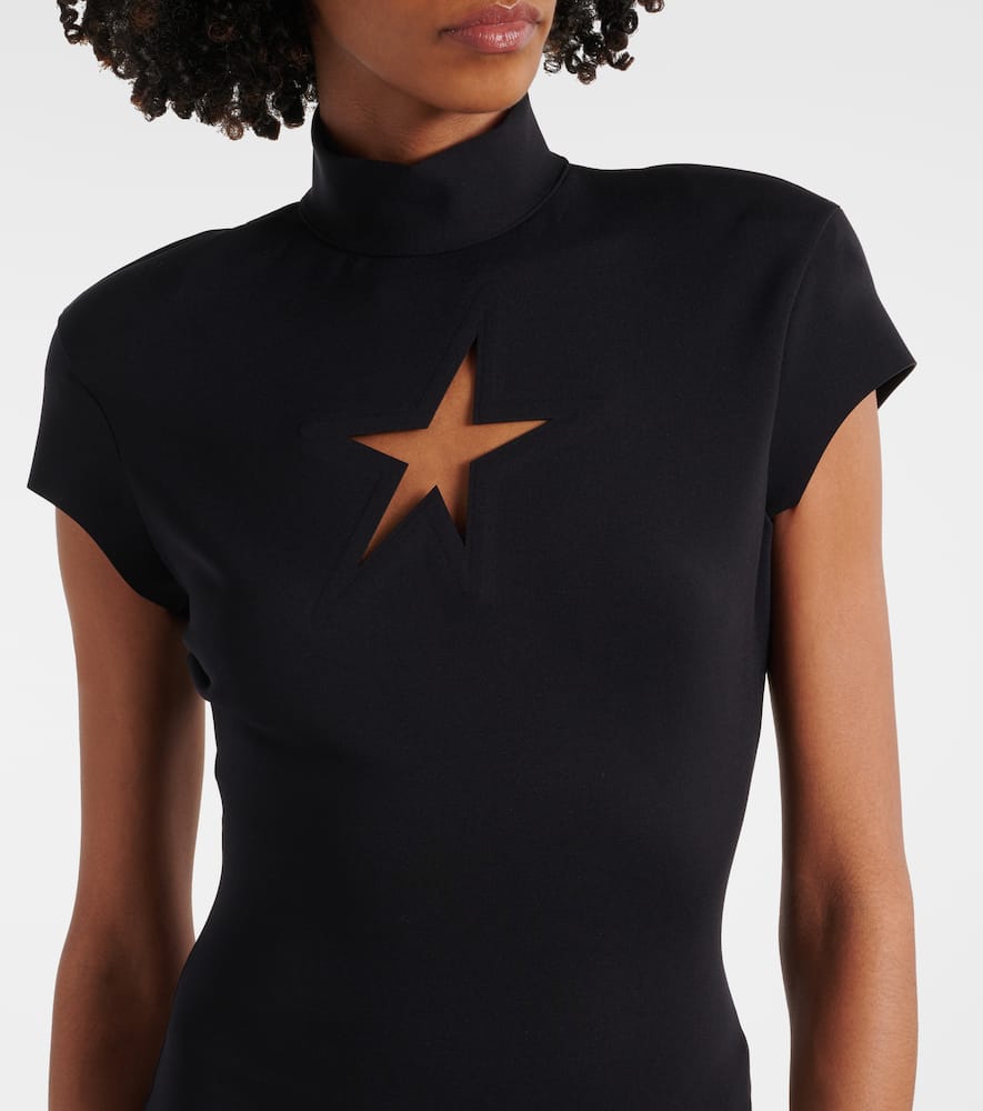Shop Mugler Black Star Cutout Minidress