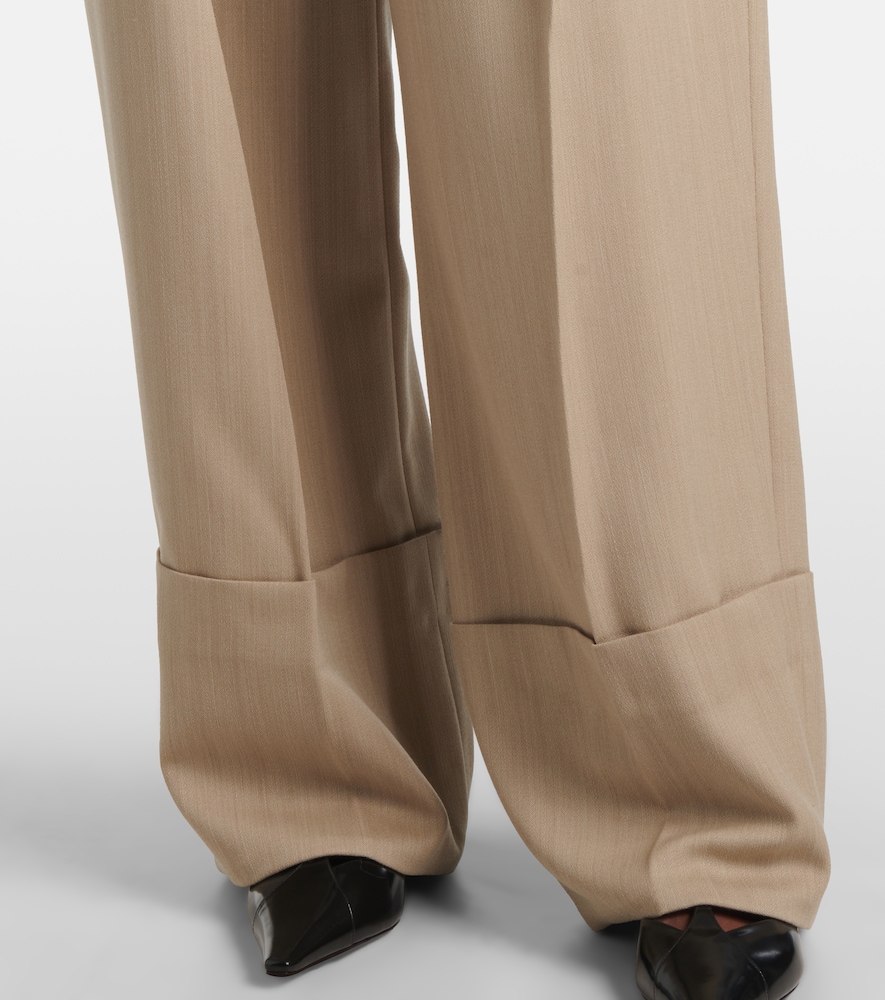  Victoria Beckham Victoria Beckham Virgin Wool Wide-leg Pants 
