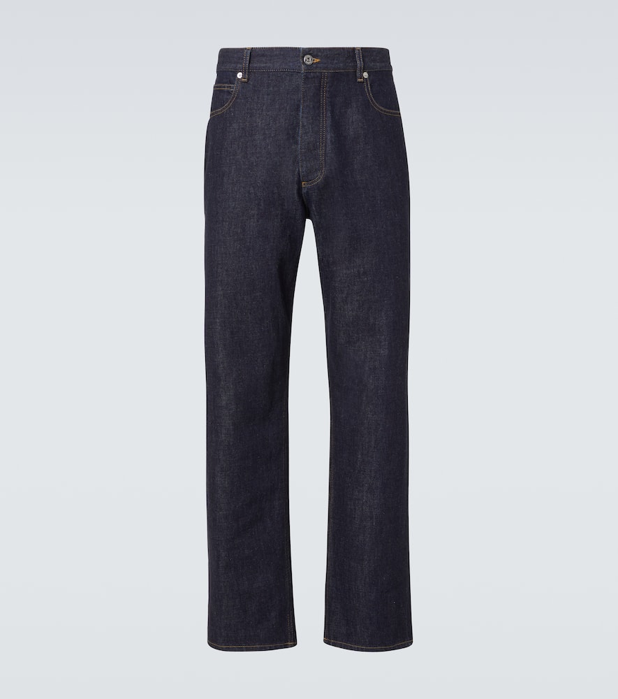 Mid-rise wide-leg jeans