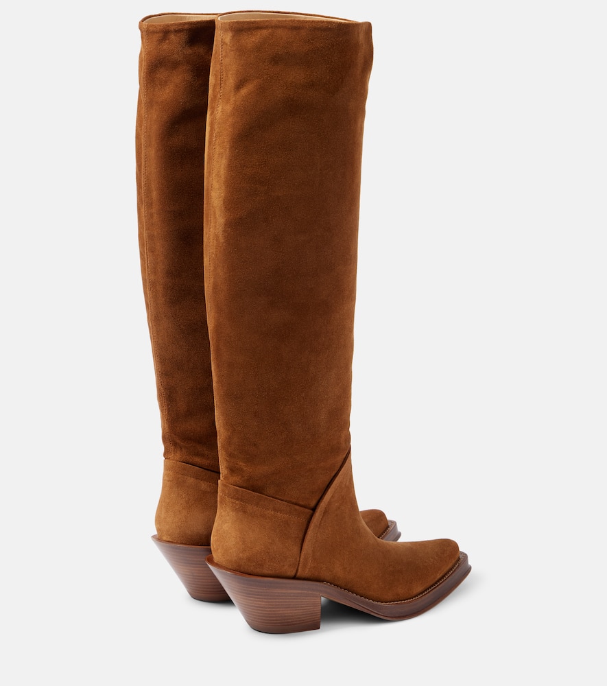 Gabriela Hearst Camero Suede Knee-high Boots In Cognac