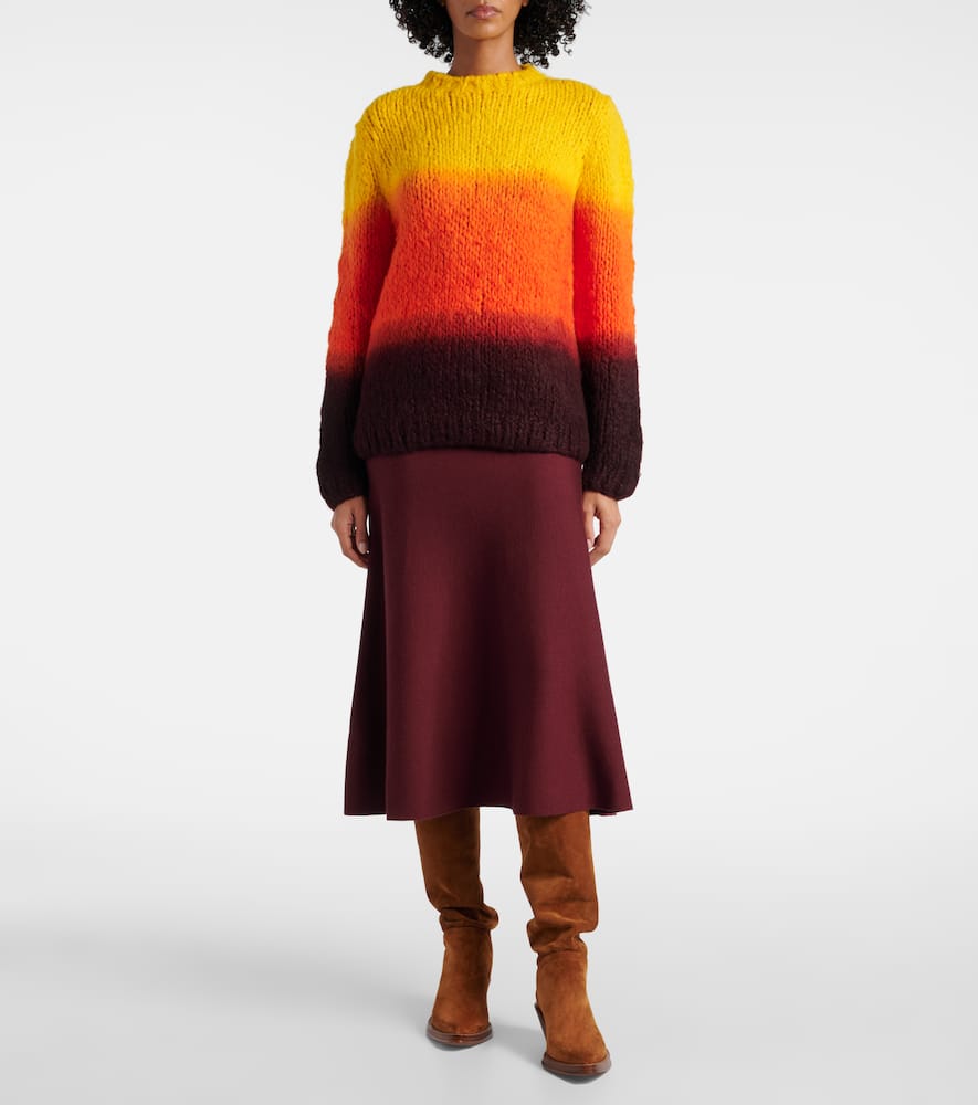 Gabriela Hearst Camero Suede Knee-high Boots In Cognac