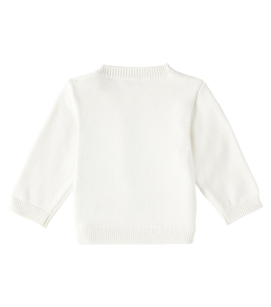 Bonpoint Baby Almire Cotton And Cashmere Sweater In Ec Blanc Lait