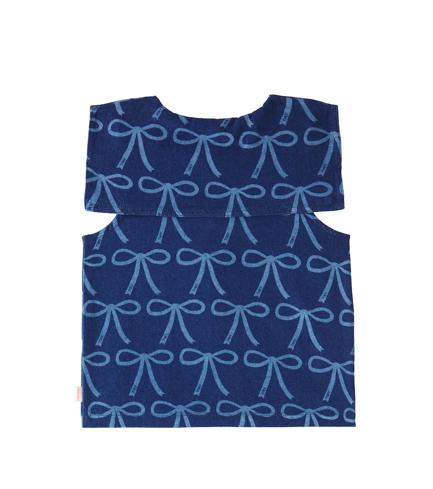 TINYCOTTONS BOWS DENIM BLOUSE