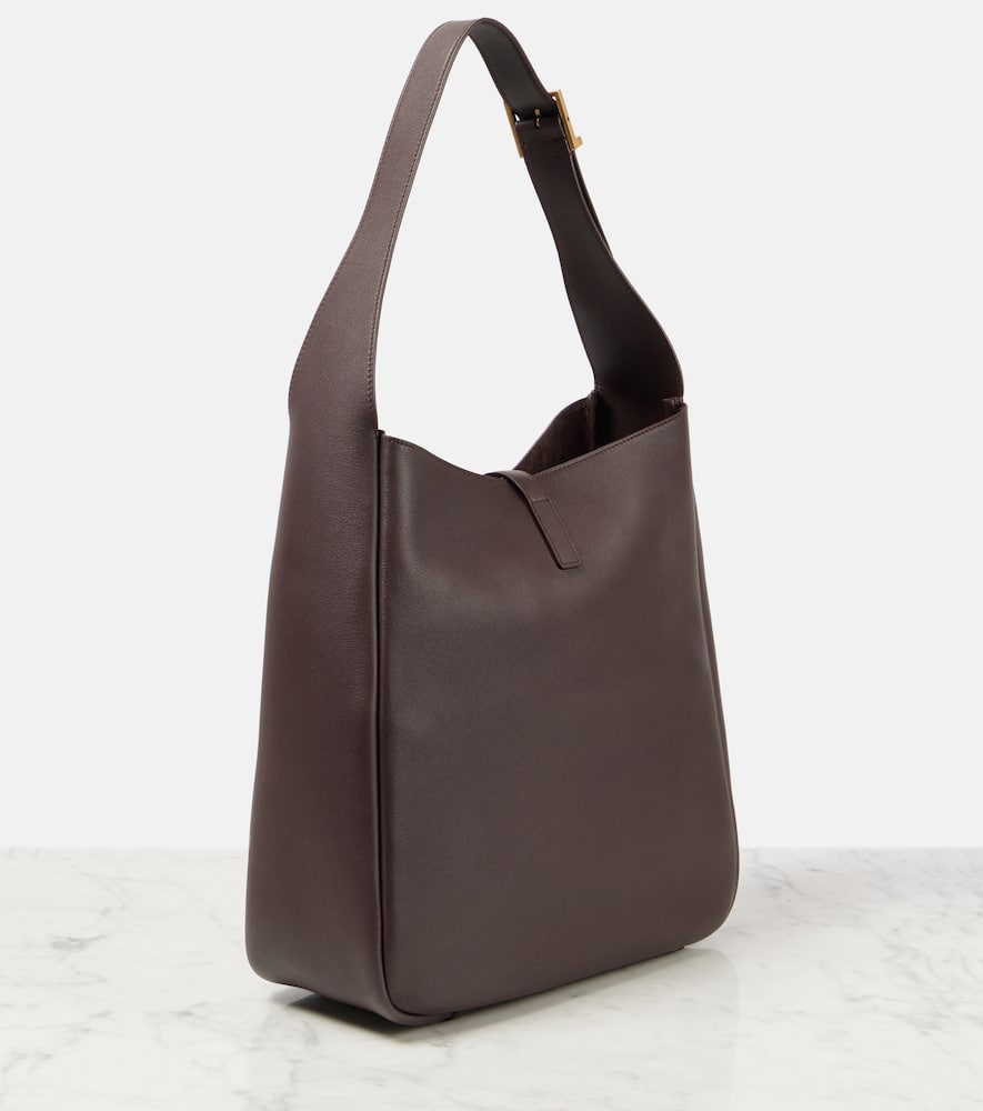Saint Laurent Le 5 À 7 Large Leather Shoulder Bag In Brown