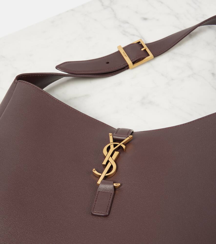 Saint Laurent Le 5 À 7 Large Leather Shoulder Bag In Brown