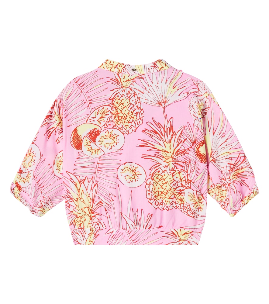  Poupette St Barth Kids Poupette St Barth Kids Azia Printed Crop Top 