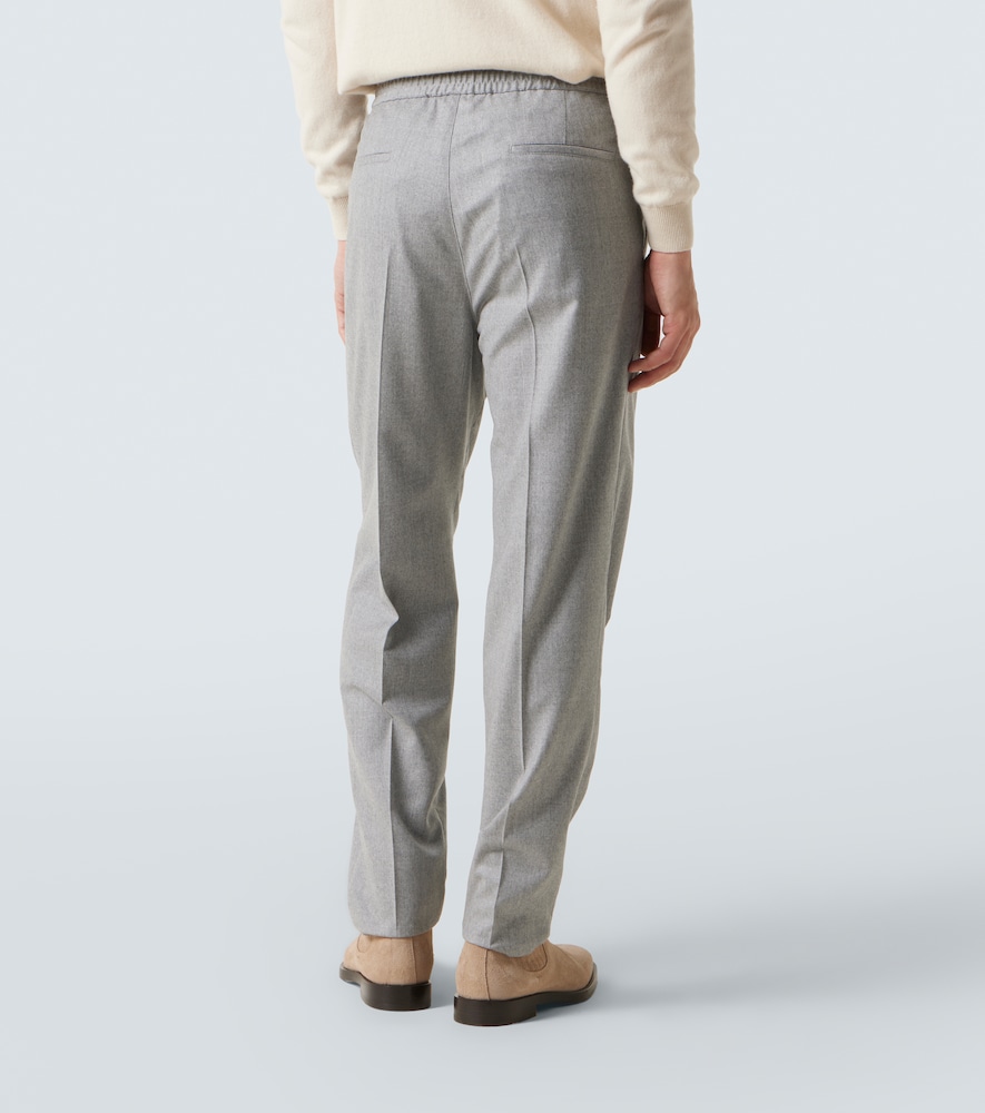  Brunello Cucinelli Brunello Cucinelli Virgin Wool Flannel Straight Pants 