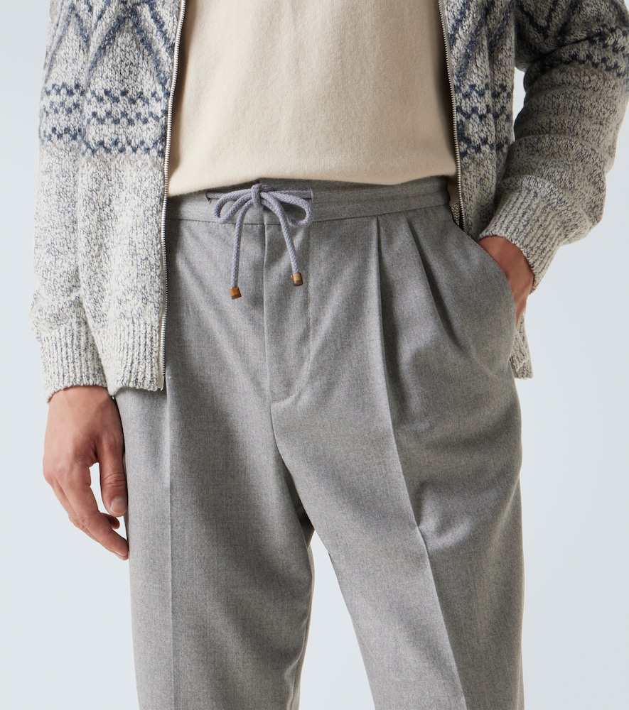  Brunello Cucinelli Brunello Cucinelli Virgin Wool Flannel Straight Pants 