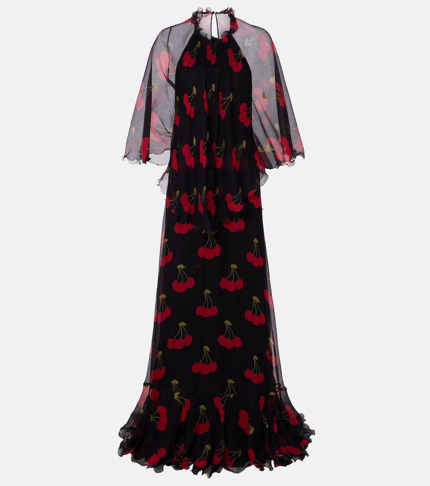Valentino Abito lungo in chiffon crepponne