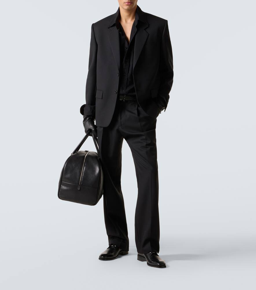 Christian Louboutin Chambelimonk Leather Monk Strap Shoes In Black