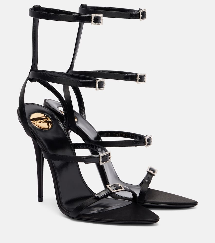 Nuit 110 crêpe satin sandals