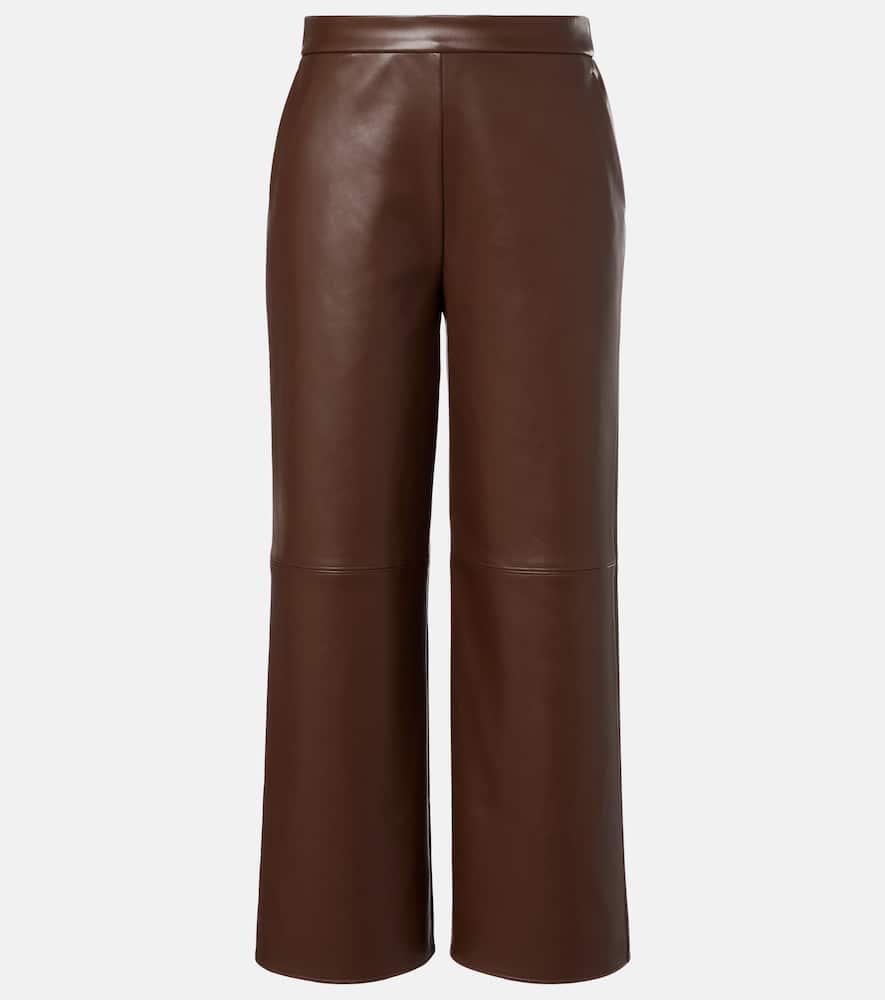 'S Max Mara Amati cropped faux leather wide-leg pants