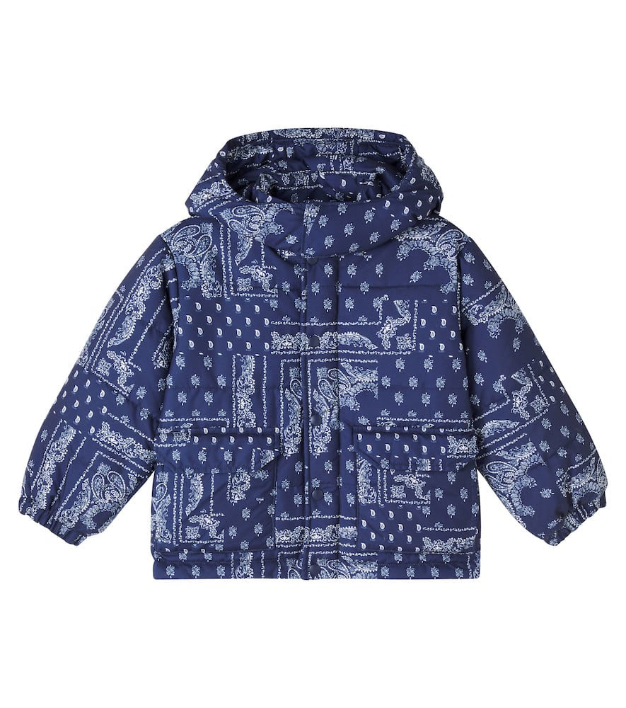 The New Society Luis Printed Jacket In Blue