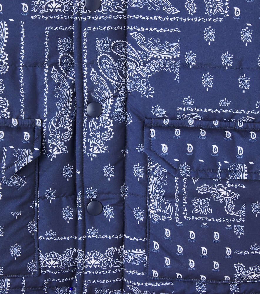 The New Society Luis Printed Jacket In Blue