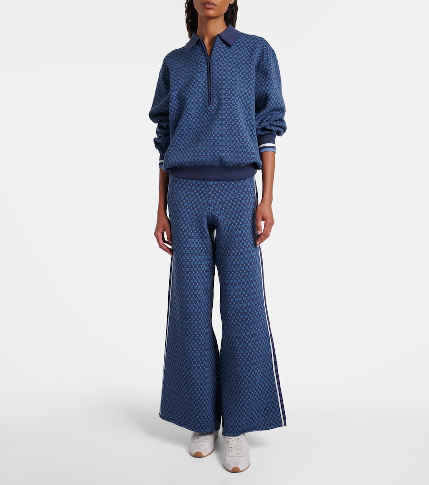 The Upside Lumiere Zane Cotton-blend Polo Shirt In Blue