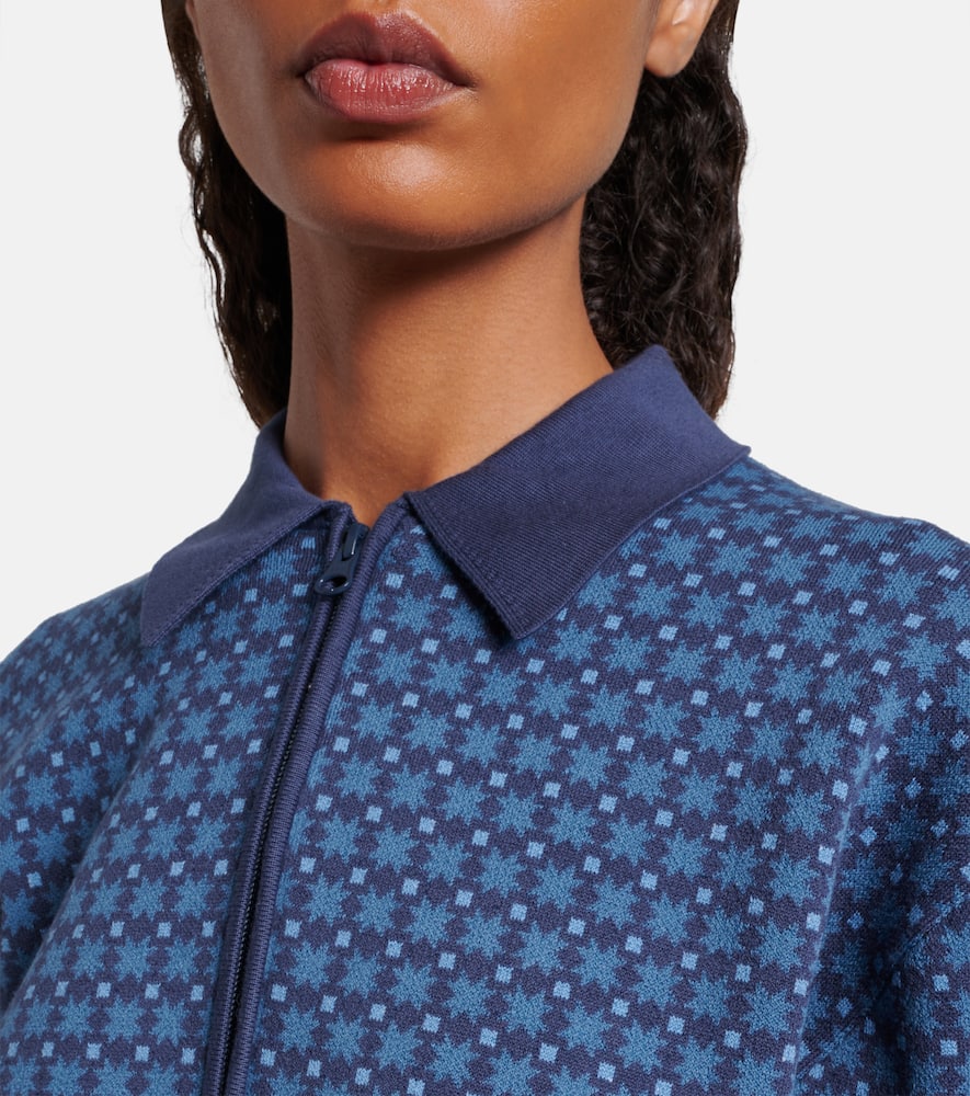 The Upside Lumiere Zane Cotton-blend Polo Shirt In Blue