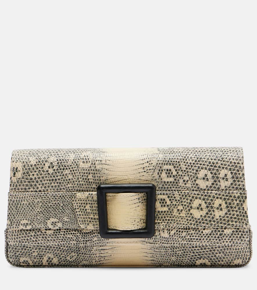 Manolo Blahnik Maygot Snake-effect Leather Clutch In Multi