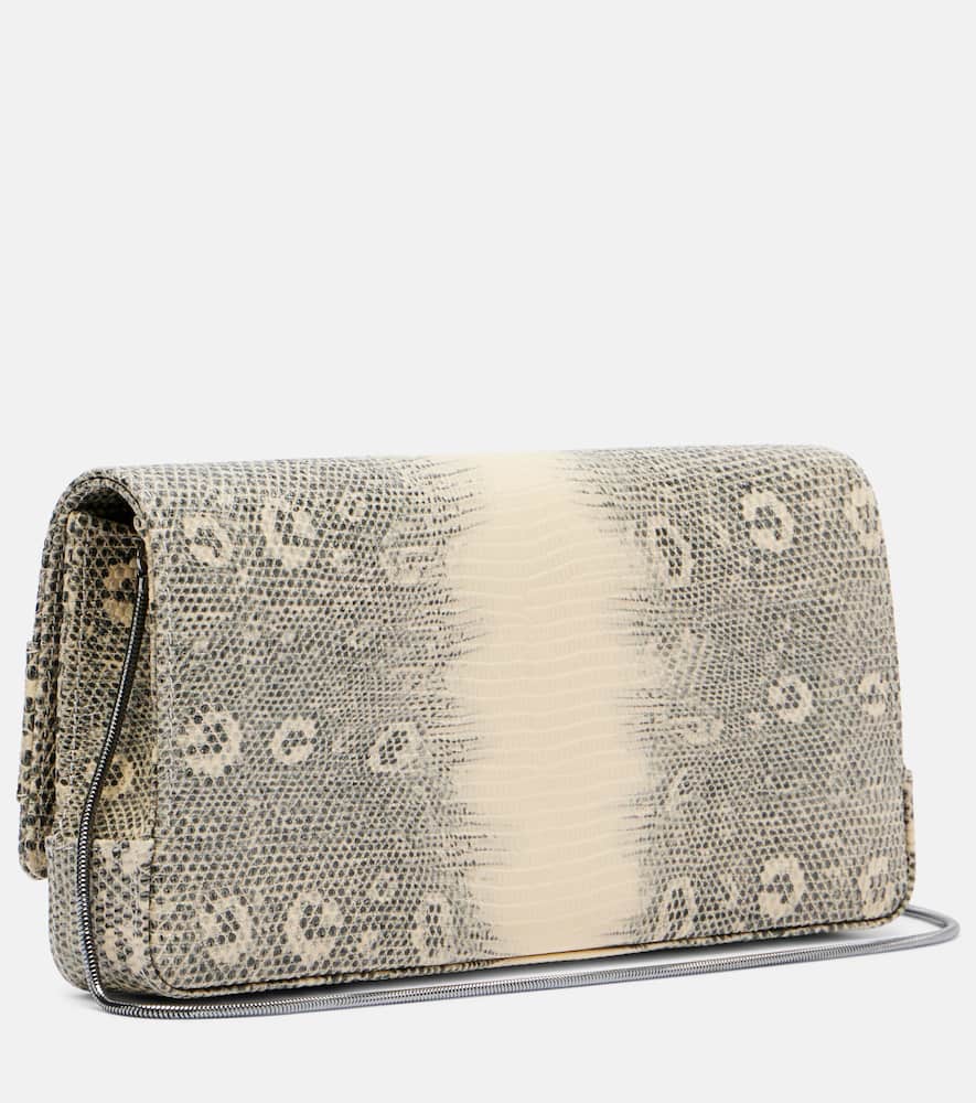 Manolo Blahnik Maygot Snake-effect Leather Clutch In Multi