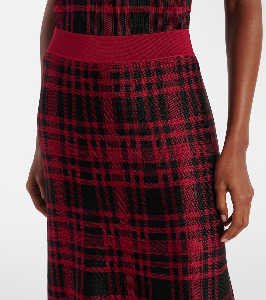 Polo Ralph Lauren Plaid Midi Skirt In Animal Print
