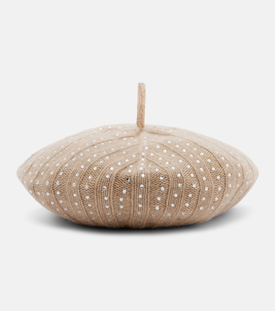 Max Mara Max Mara Svelto embellished cashmere beret　Max Mara Svelto 装飾カシミア ベレー帽