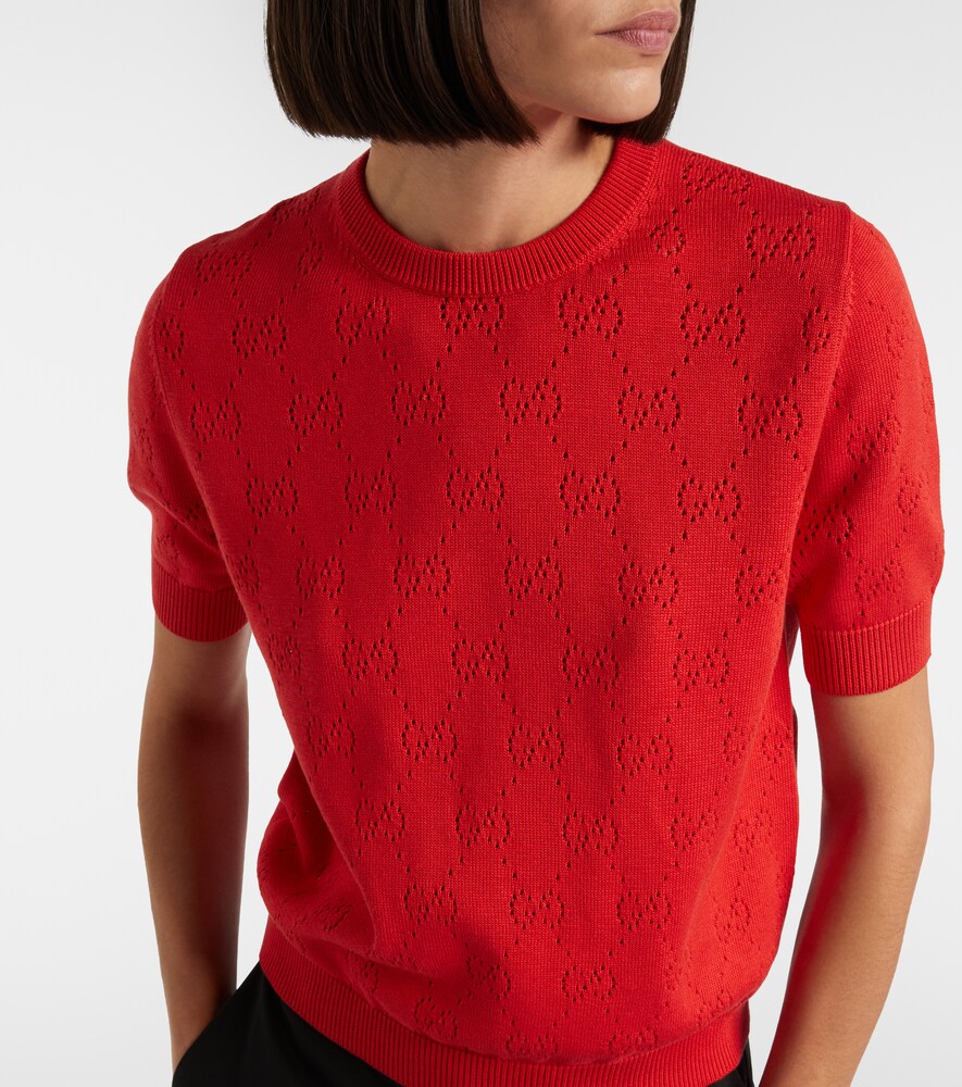  Gucci Gucci Pullover Gg Aus Seide Und Baumwolle 