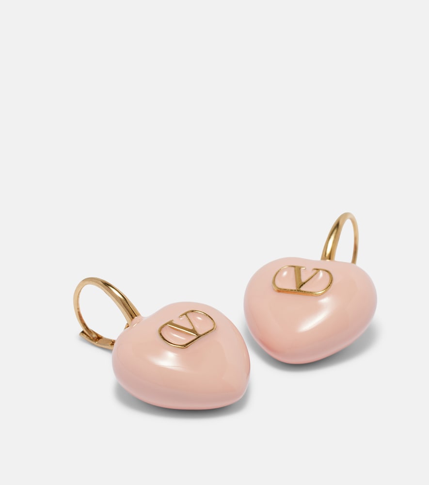  Valentino Valentino Ohrringe Cœur Royal Vlogo Mit Emaille 