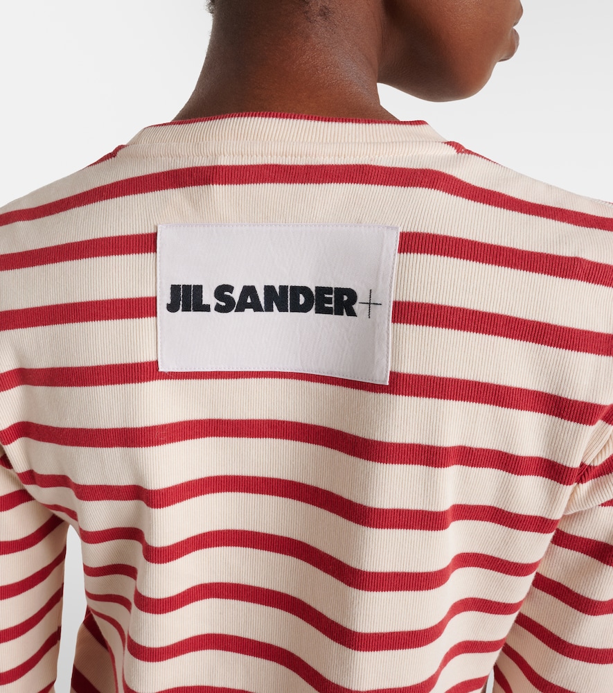  Jil Sander Jil Sander Camiseta De Algodón A Rayas 
