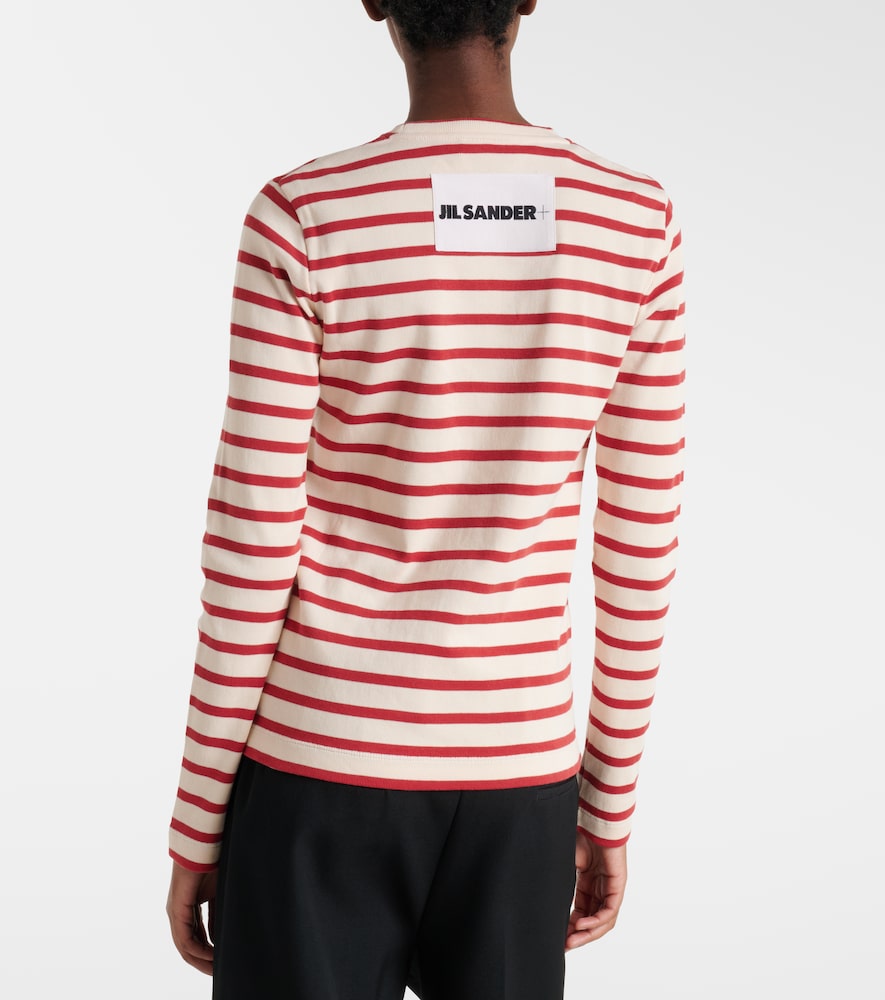  Jil Sander Jil Sander Camiseta De Algodón A Rayas 