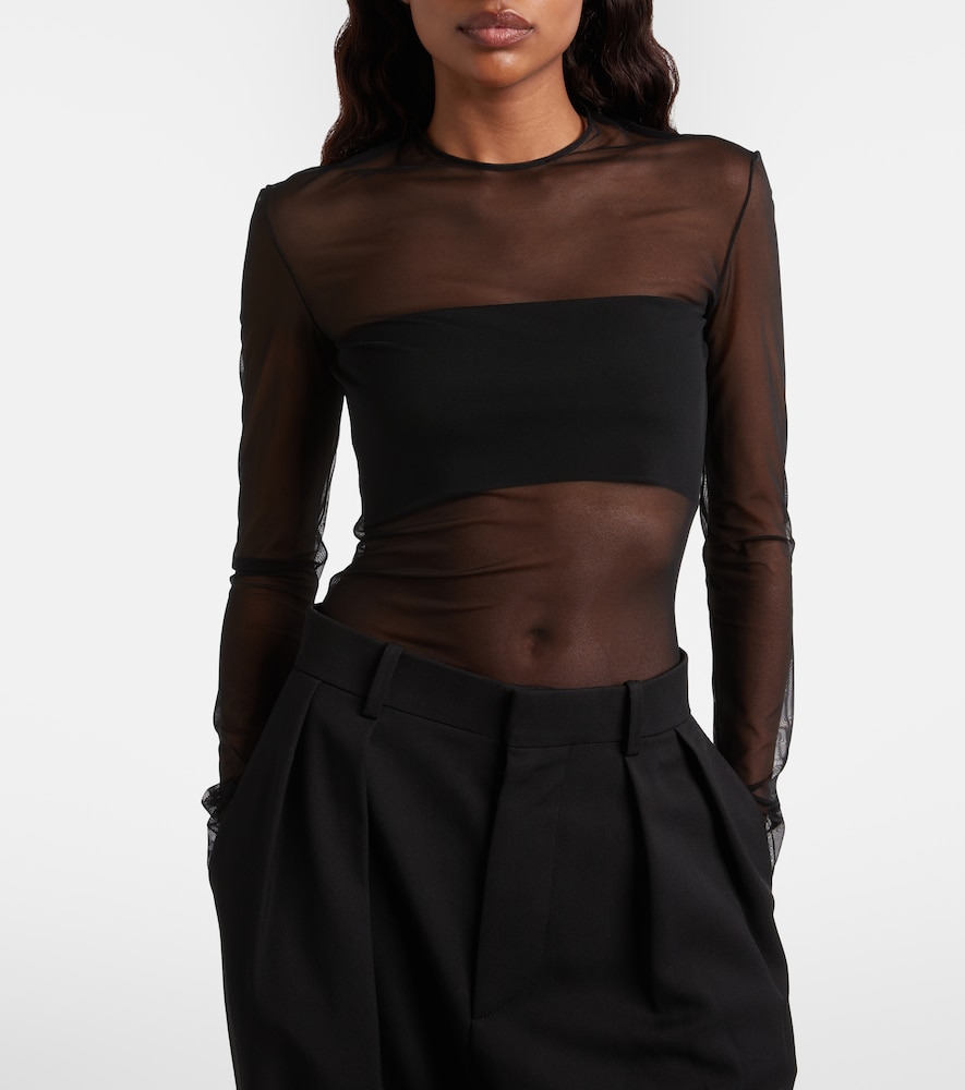  Nensi Dojaka Nensi Dojaka Sheer Bodysuit 