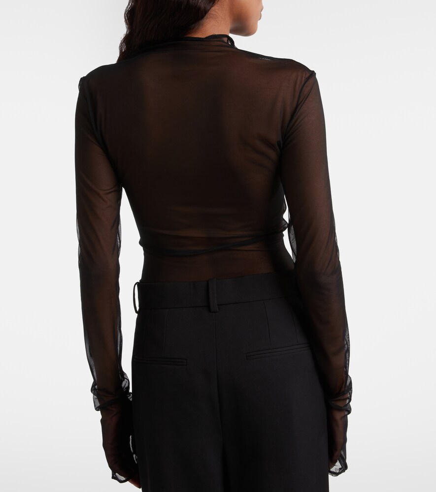  Nensi Dojaka Nensi Dojaka Sheer Bodysuit 