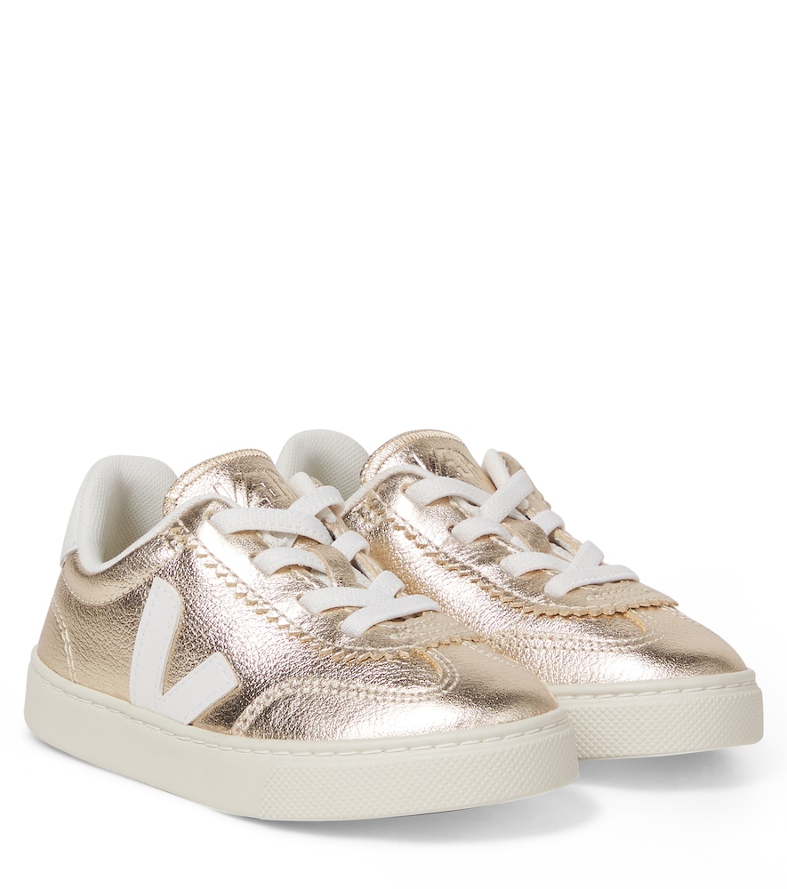 Veja Kids Pink Volley Metallic Leather Sneakers UK Size 13 - Mytheresa